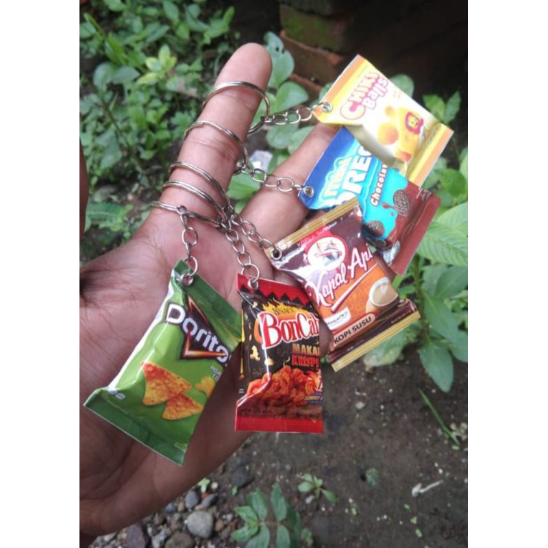 Gantungan Kunci Miniatur snack