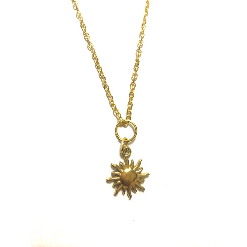 [La. vié] Moon & Sun Bestie Necklace •14K Gold Titanium •anti karat •waterproof •hypoallergyc •kalun