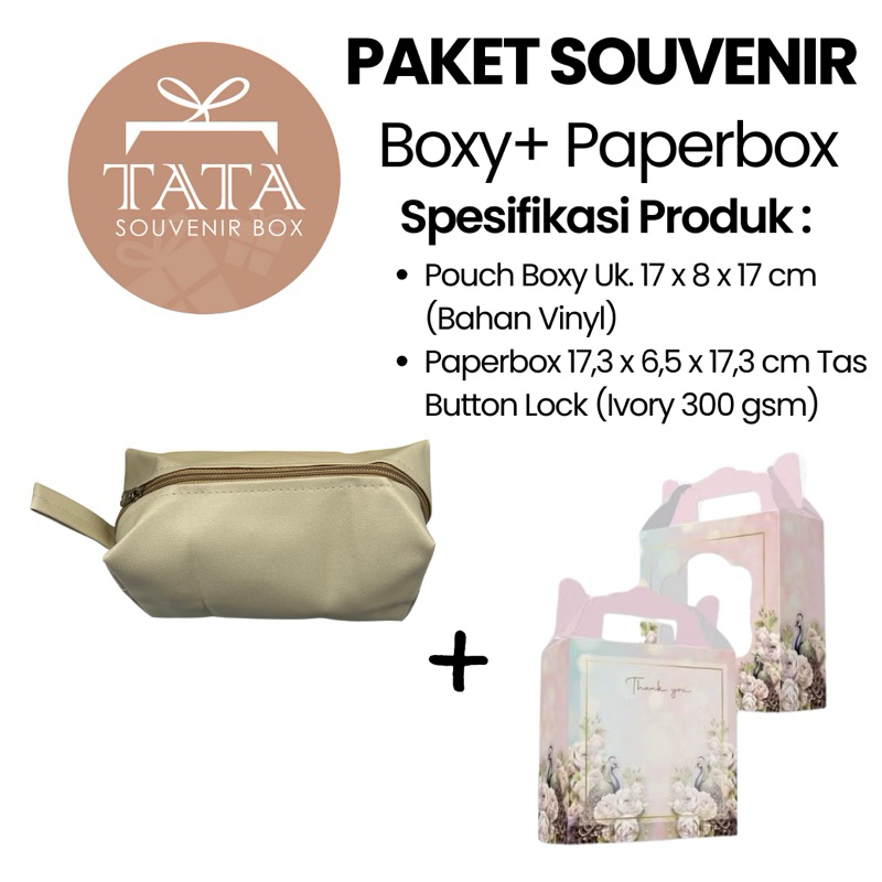 

PAKET (Pouch Boxy Vinyl+ Paperbox 17,3 x 6,5 x 17,3 cm)