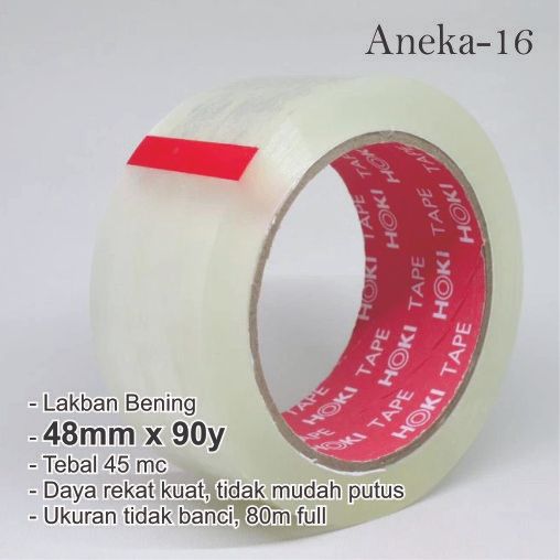 

Lakban Bening Uk 48mm x 90y / 100y (Full 80mtr / 90mtr , No Banci)