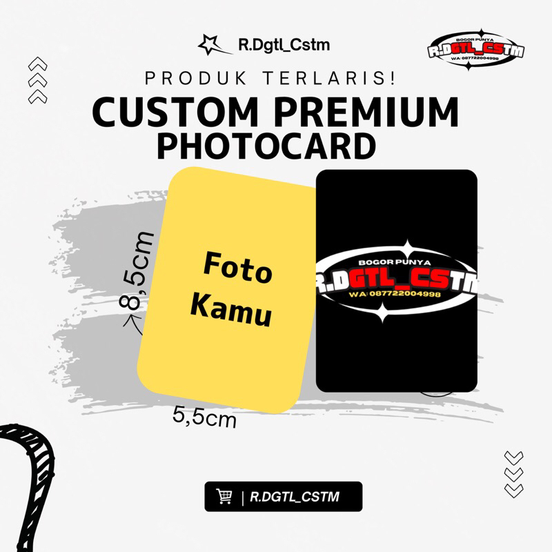 CETAK PHOTOCARD CUSTOM HOLOGRAM 25PCS