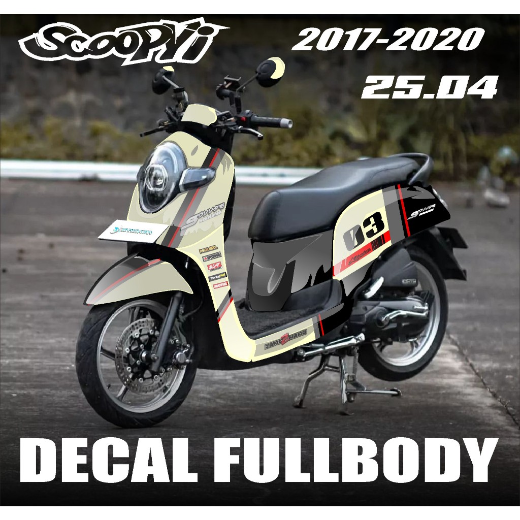 COD TERBARU Decal Stiker DECAL SCOOPY 2017 2018 2019 FULL BODY NEW  DESIGN GRADASI STICKER KEREN SCO
