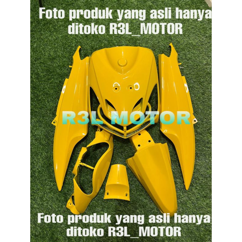fullset body halus yamaha mio smile kuning - body mio smile kuning