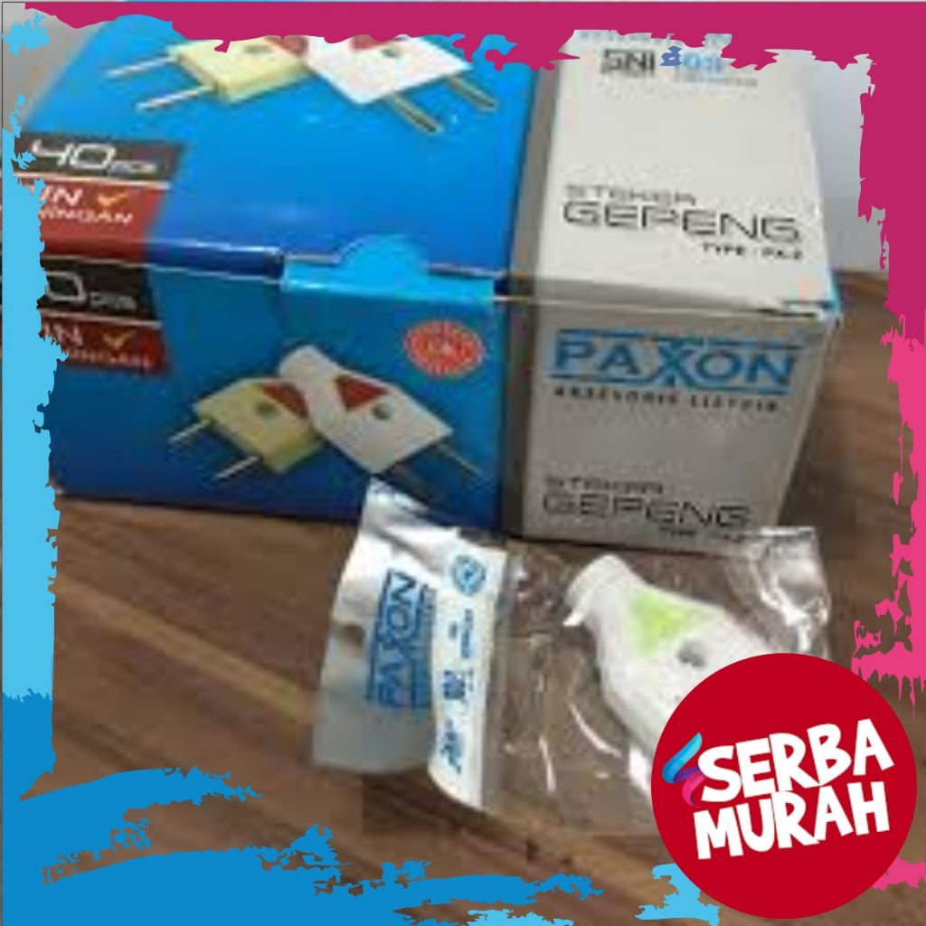 Paxton Steker Colokan Listrik Mini Putih SNI Gepeng Kuningan PX2