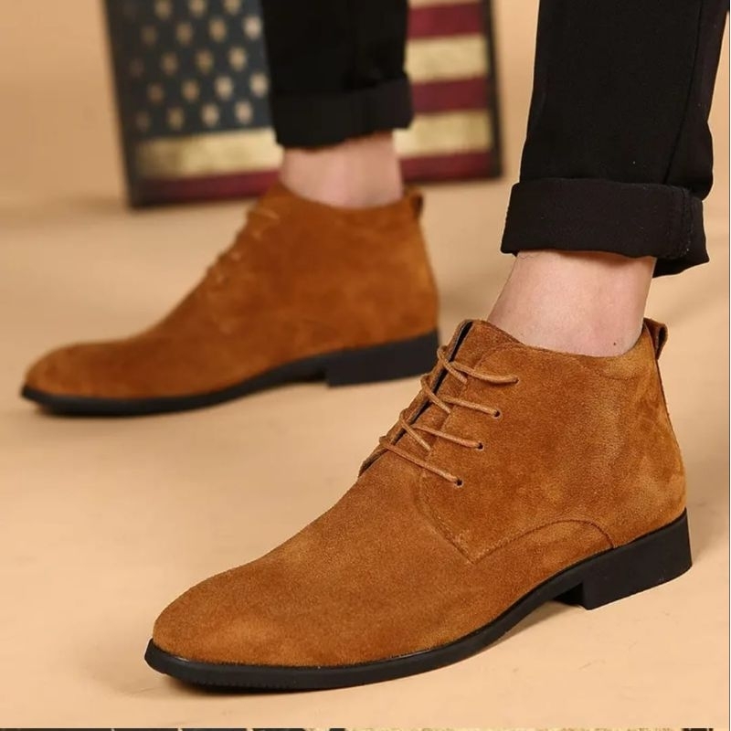 Sepatu Boots Pria Sepatu Formal PDH PDL Pria Sepatu Kasual Leather Suede Pria Keren