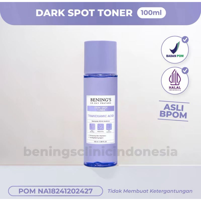 Exclusive Toner | Toner Untuk Masalah Flek, Pencerah dan Glowing /Dr Oky pratama /bening’s clinic