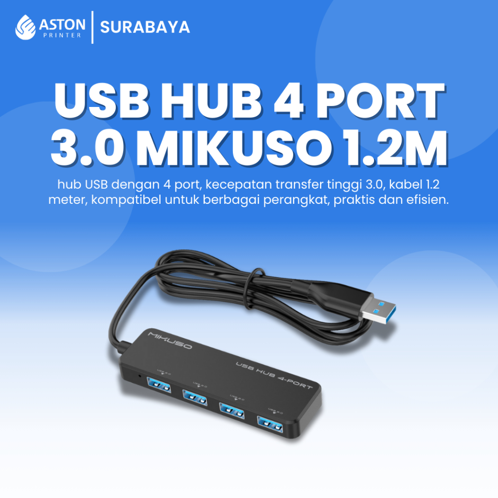 USB Hub Mikuso HUB-012 - 4 Port USB 3.0 1.2M