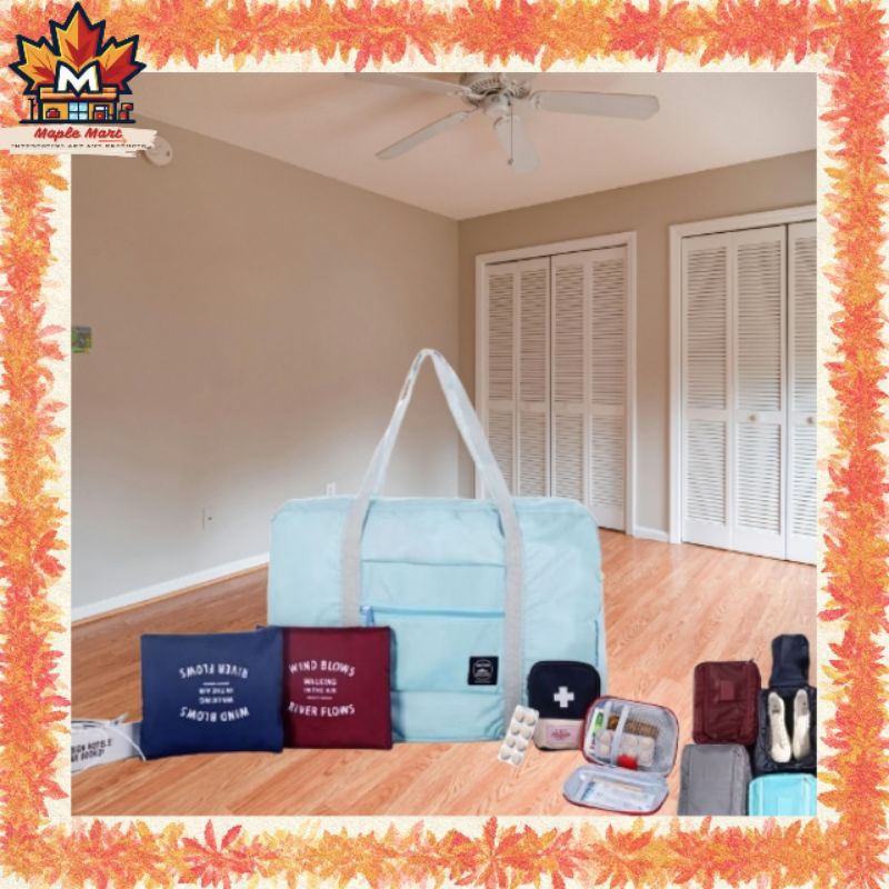 Maple Traveling - Tas Travel Lipat Folding Besar / Pouch Obat P3K / Box Serbaguna Pil,Peniti Hijab A