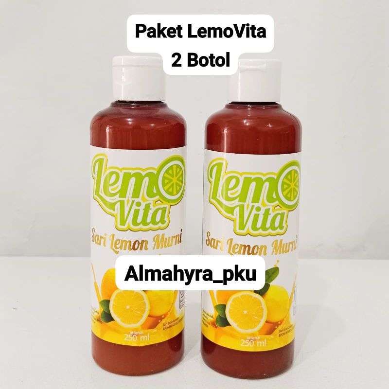 

Paket Hemat 2 Botol LemoVita 250ml / Jus Sari Lemon Murni Alami, Detoks