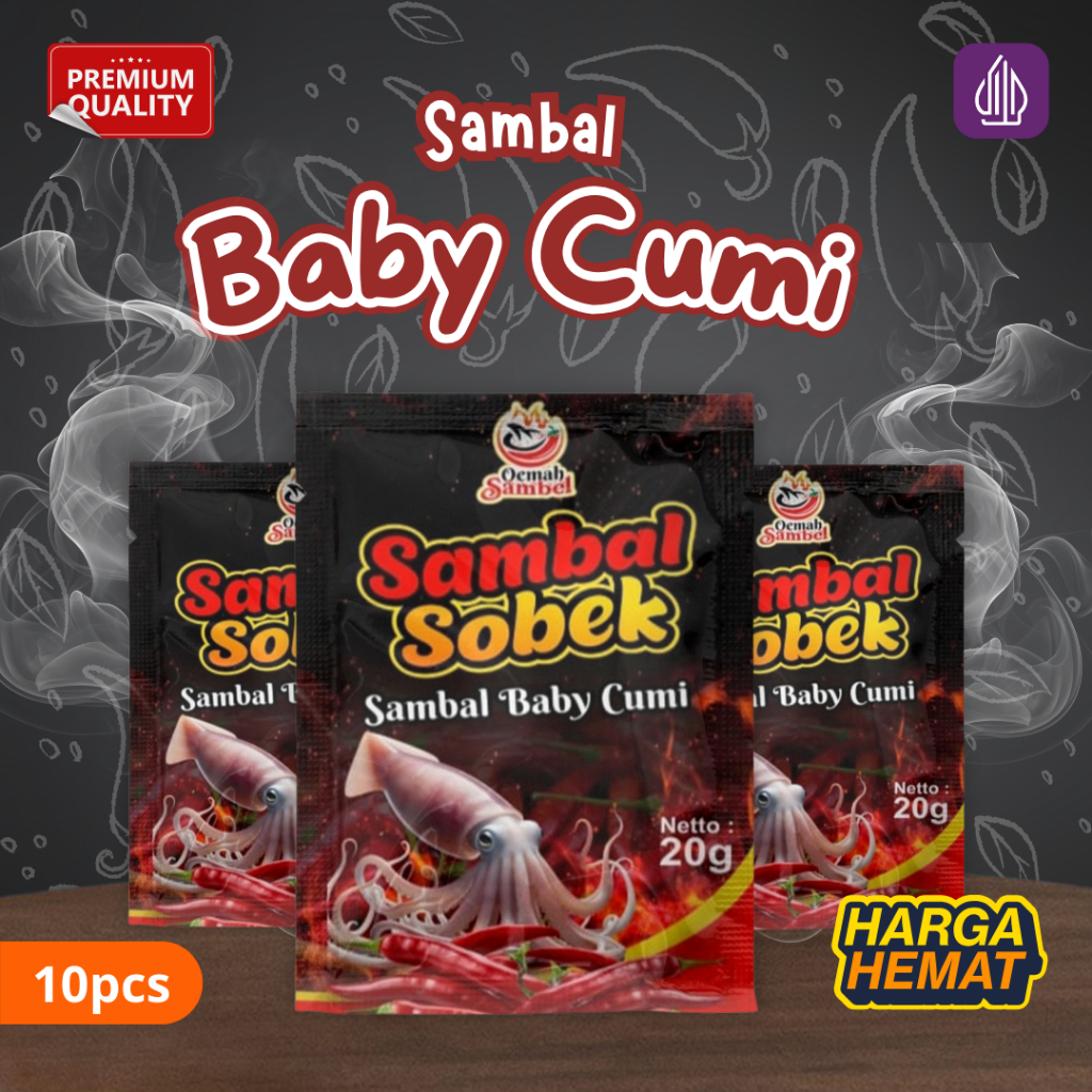 

Sambal Sobek - Paket Sambal Sachet Baby Cumi Kemasan Praktis (10pcs)