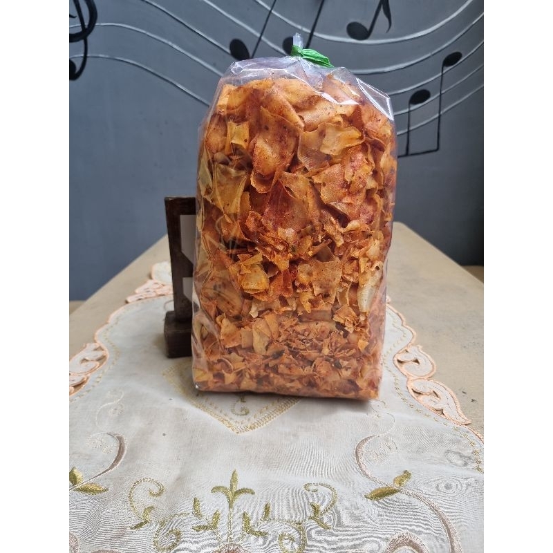 

Keripik Kriwil Singkong Pedas Jeruk Gurih 1kg