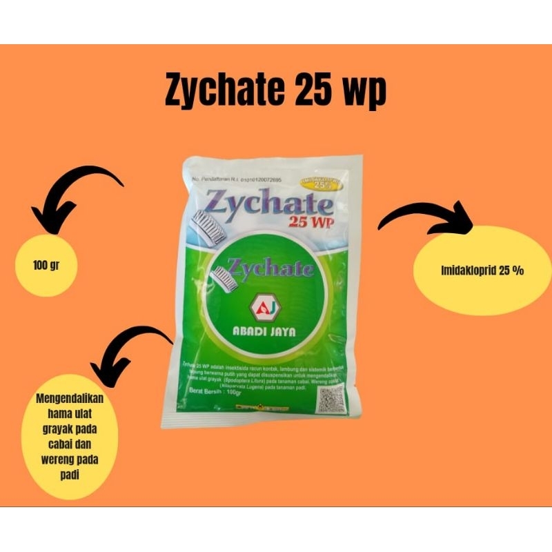 INSEKTISIDA ZYCHATE IMIDAKLOPRID 25 WP 100 GRAM