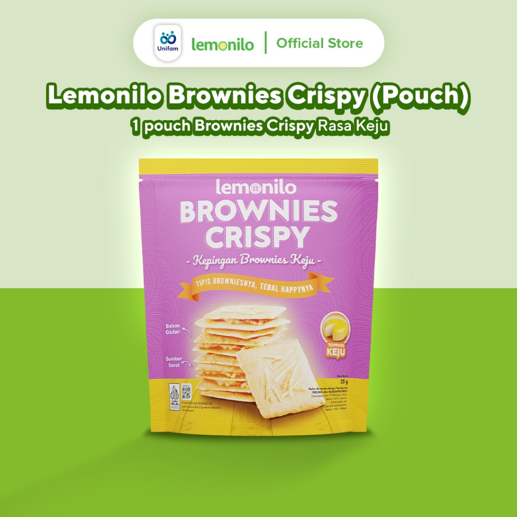 Lemonilo Brownies Crispy Keju - Brownis Kering 35 Gram