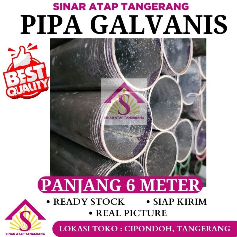 Pipa Air / Pipa Galvanis 3" Tebal 1,6mm Panjang 6M