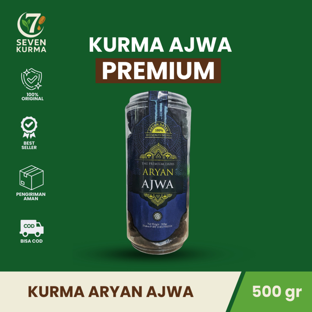

Aryan Ajwa Kurma Ajwa Premium 500gr