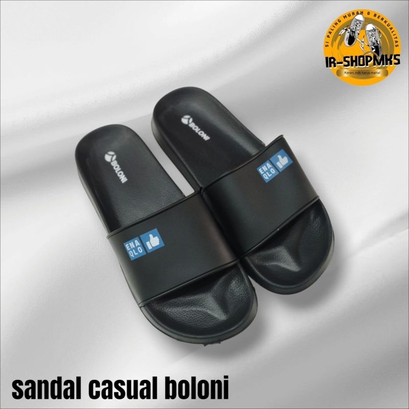 sendal slide boloni pria wanita /dewasa/anak anak kekinian