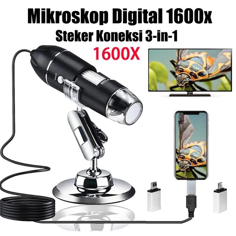Pembesar microskop zoom USB 1600x