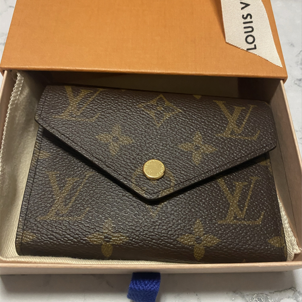 ［ Produk asli Perancis］ M62472 LOUIS VUITTON Victorine Wallet,Dompet coklat, tempat kartu, dompet ko