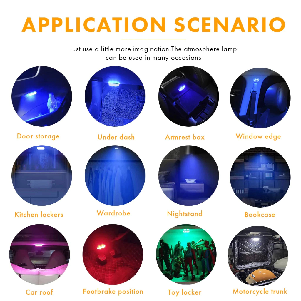 Lampu Kolong Motor/Lampu Led Mobil /Lampu Kolong Tempel /Lampu Kolong Tanpa Kabel