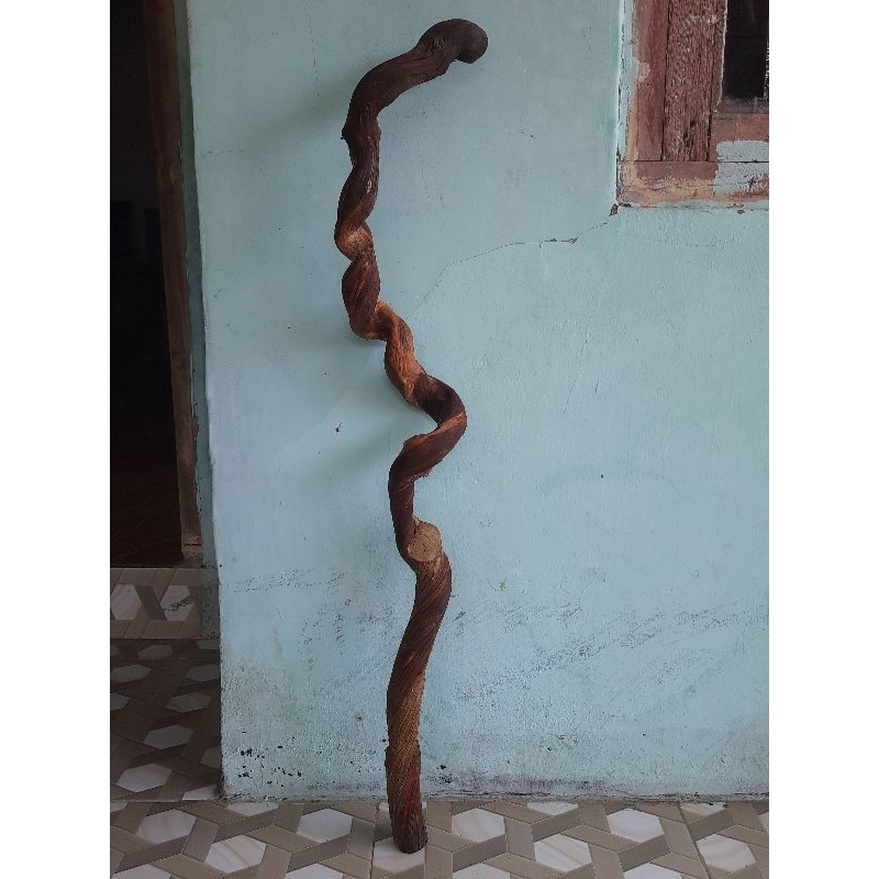 Tongkat Jalan Kayu Unik Asli