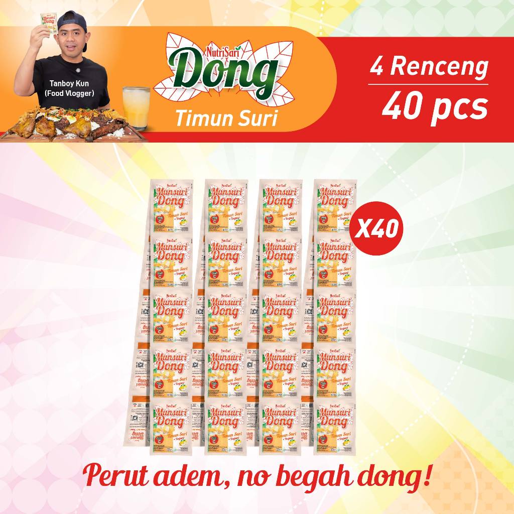 

Nutrisari Dondong Minuman Serbuk dengan Vit C - Rasa Timun Suri [14gr x 40 sachet]