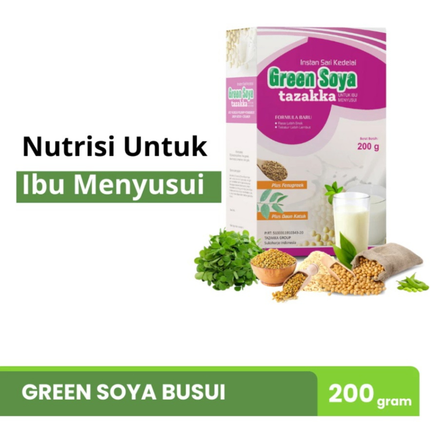 

Green Soya Kedelai Bubuk Protein Susu Untuk Ibu Menyusui Pelancar ASI Booster Vitamin Busui Original