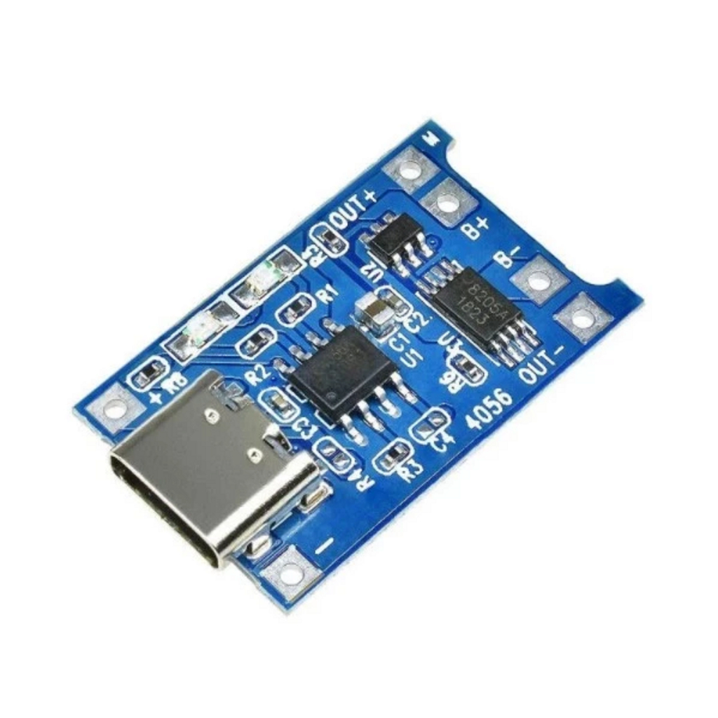 Modul Charger Cas Baterai 18650 Modul TP4056 USB Type-C Type C Charger Cas Batre 18650 Baterai Lithi