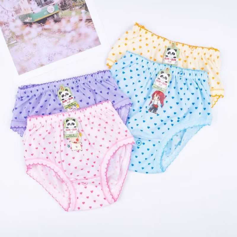 PAKET 12 PCS CELANA DALAM ANAK BINTIK KARAKTER / CELANA DALAM ANAK BAYI / PAKAIAN DALAM ANAK