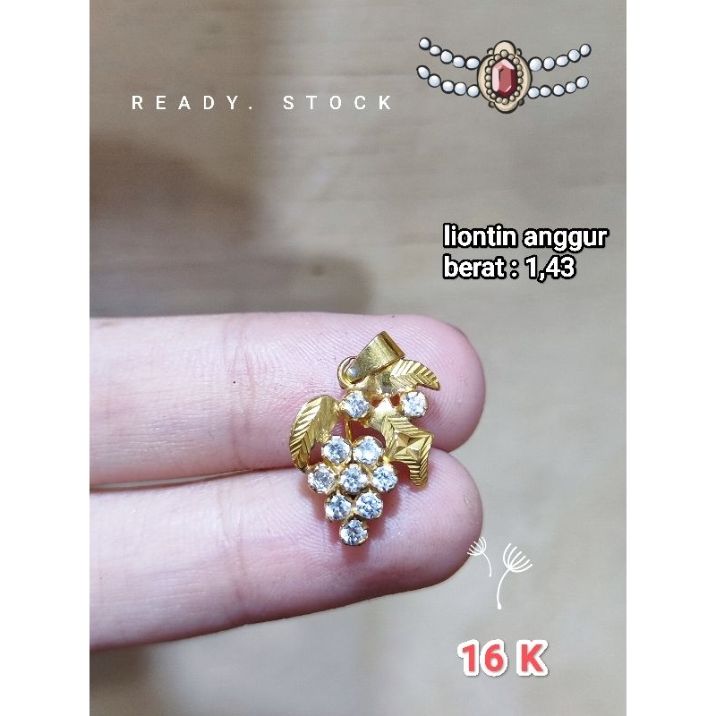 Mainan Kalung Emas Anggur 16k