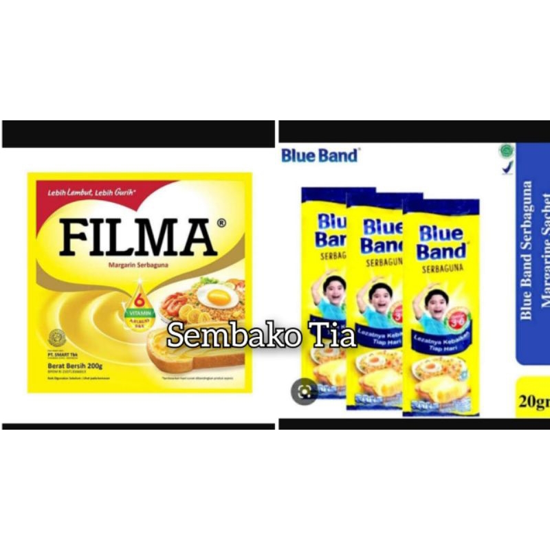 

Filma Margarine Bernutrisi 200gr/Blue Band Margarine 20gr