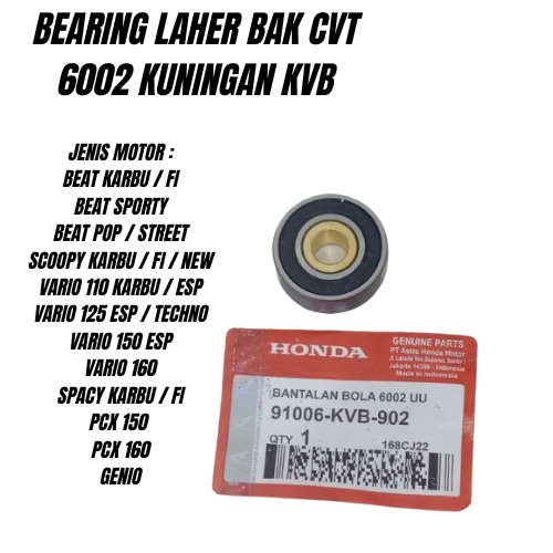 BEARING LAHER BAK CVT 6002 BOSH KUNINGAN BEAT FI
