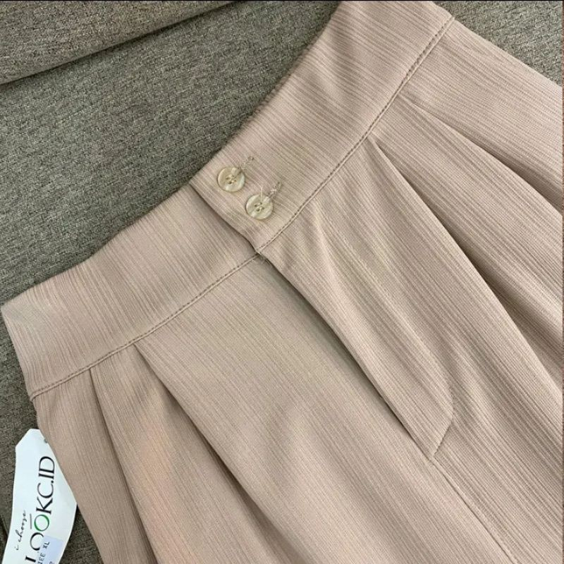 Jenie Knit Pants Celana Kulot Highwaist Celana Kulot Daily Wanita Premium