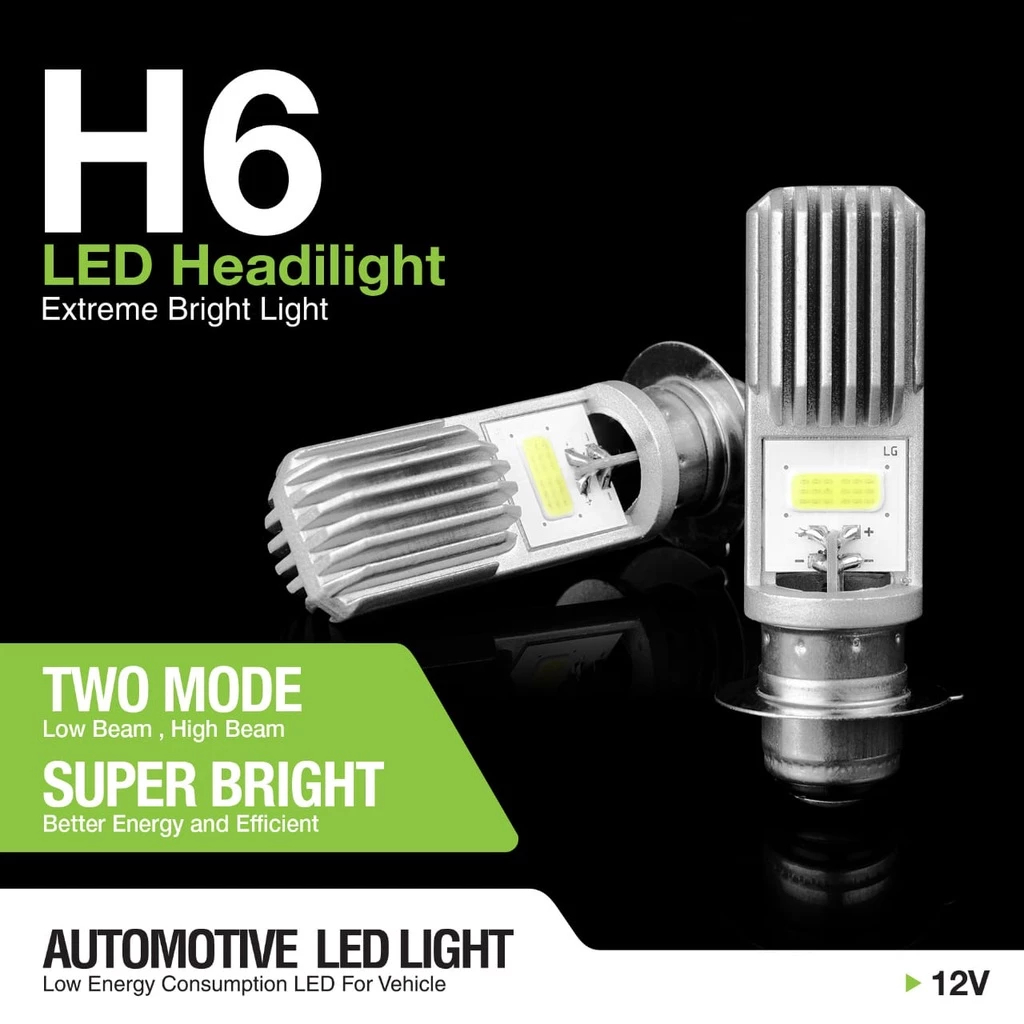 LED Headlamp Kaki 1 H6 Kaki 1 8 LED Super Terang Putih