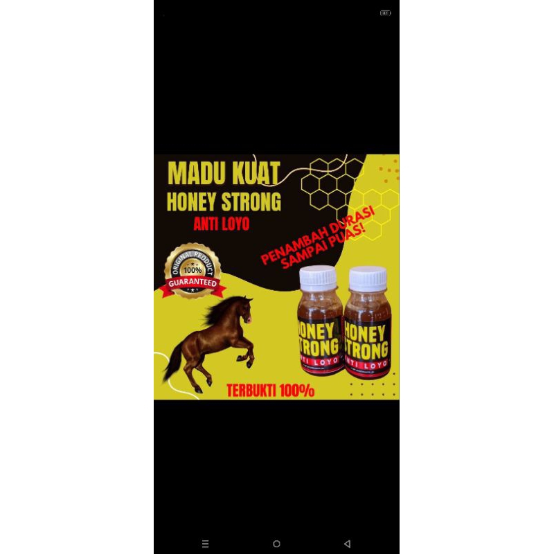 

[ASLI] Honey Strong Herbal 80ml | SuplemenMadu Murni untuk Daya Tahan