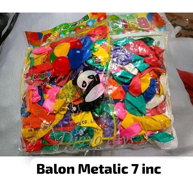 Balon Metalic Ulang Tahun 7 inc Balon 1 pak isi 100 balon (GBZ)