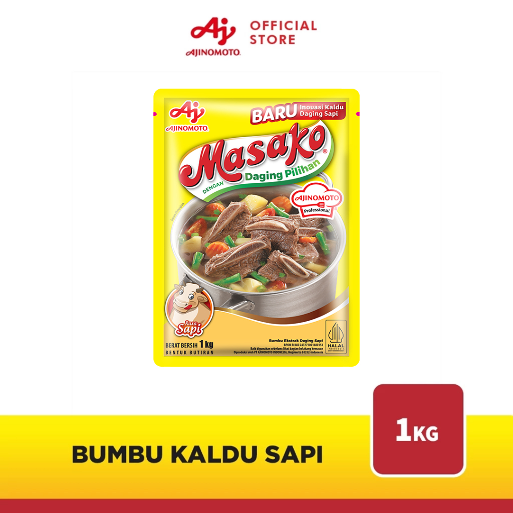 Masako®  Bumbu Kaldu Sapi Penyedap Rasa 1Kg