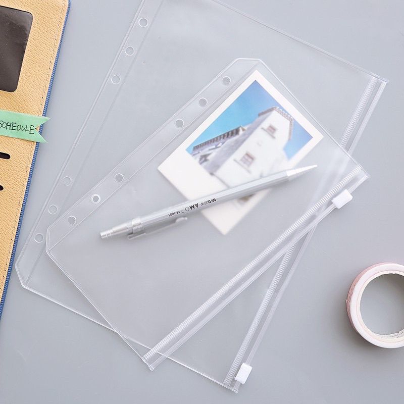 

A6 Kantong Binder|| Ziplock Binder A6|| Ziplock 6 Hole|| Pouch Loose Leaf||Zipper Pvc Dairy Notebook 6 Ring|| Binder Keuangan||Ziplock Pocket|| Ziplock Binder A6 Transparan
