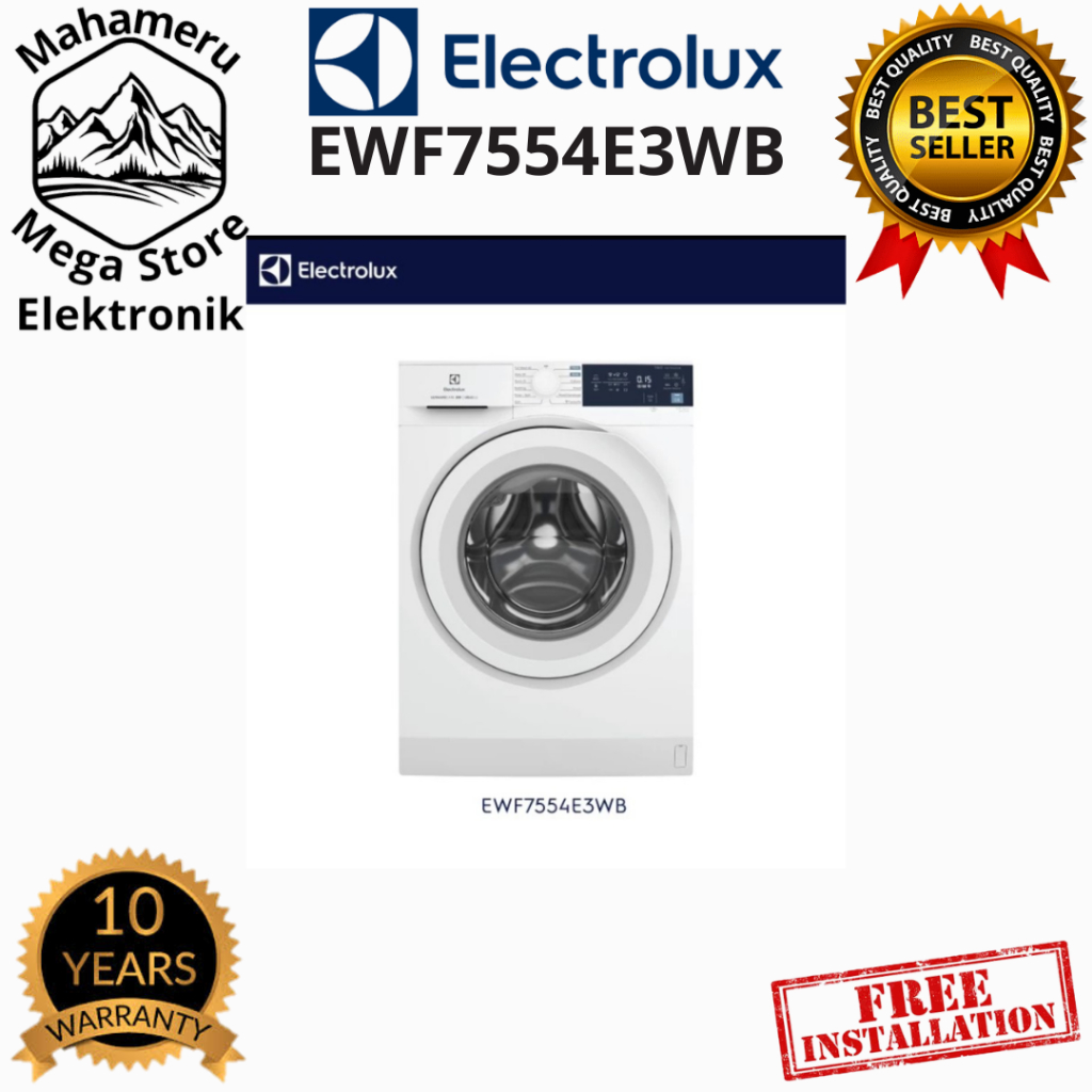 MESIN CUCI ELECTROLUX EWF7554E3WB FRONT LOADING INVERTER EWF 7554 E3WB