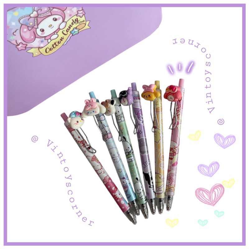 

Pulpen Cetek Akrilik Pena 0.5mm Black Motif Sanrio / Pena Sanrio