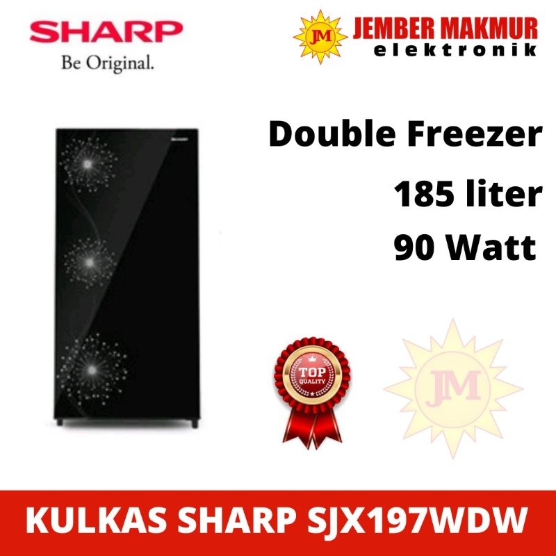 SHARP KULKAS SJX197WDW DOUBLE FREEZER