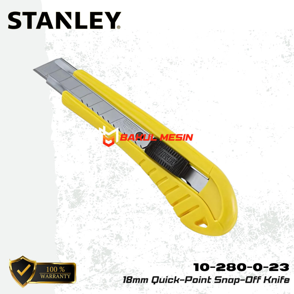 

STANLEY 10-280-0-23 Knife Snap Off Blade 18MM Pisau Cutter 18MM STANLEY 10-280