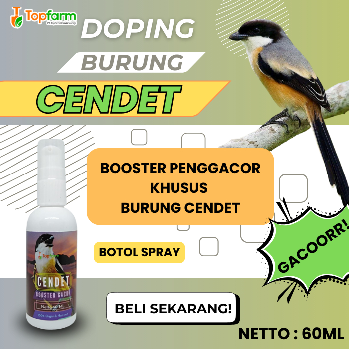 Vitamin Burung Cendet 60ML/ Penggacor Burung Cendet/ Vitamin Burung Cendet Gacor/ Doping Burung Cend