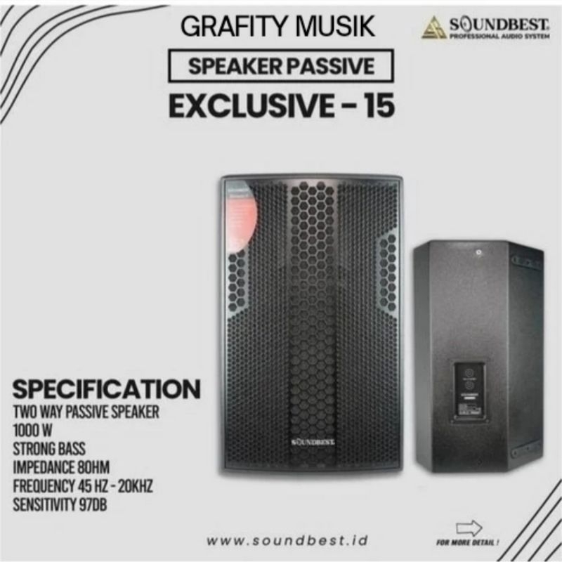 Speaker Pasif Soundbest 15 Inch Karaoke Exclusive15 Original Speaker Pasif Soundbest exclusive 15
