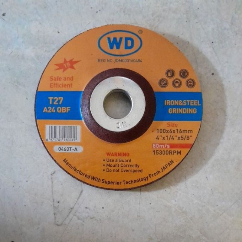 Mata Gerinda Poles 4" Merek WD/Batu poles 4" Wd