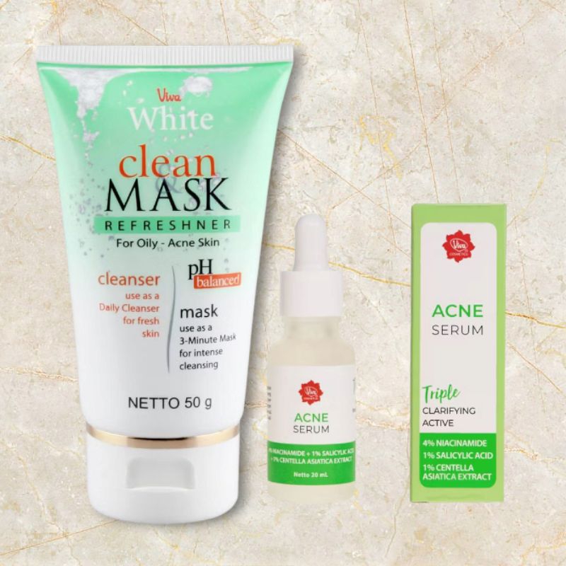 Viva Paket Satuan  Cream Siang Malam Pelembab Serum Viva