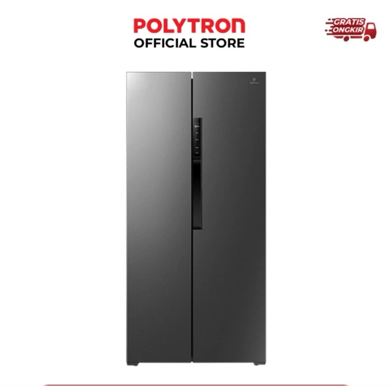 POLYTRON SIDE BY SIDE PRS455S - KULKAS POLYTRON SIDE BY SIDE 450 LITER - KULKAS MURAH POLYTRON - KUL
