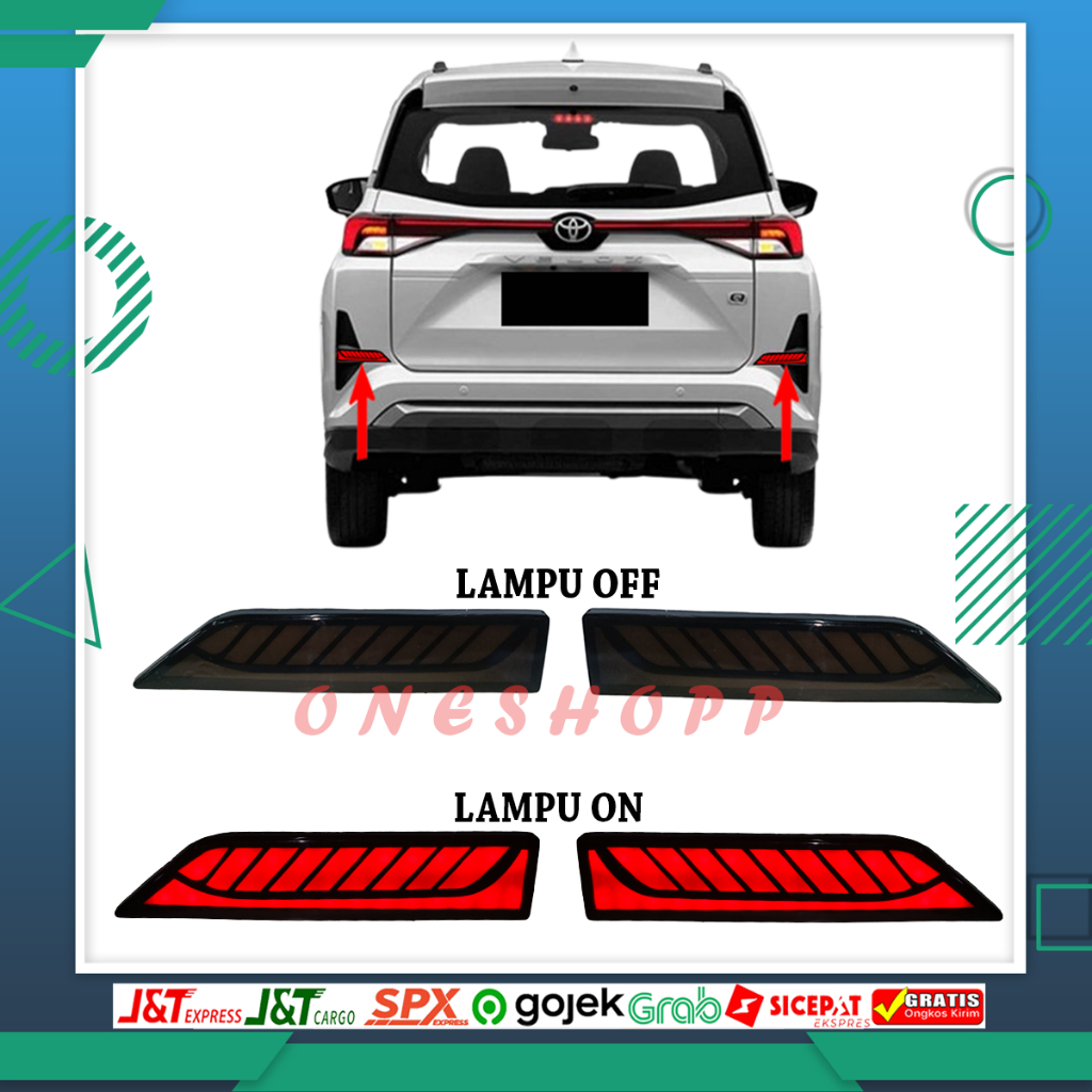 LAMPU LED REFLEKTOR MOBIL VELOZ 2022 - 2025 MIKA SMOKE
