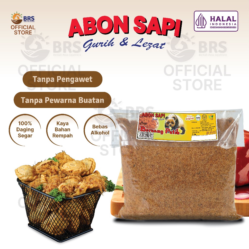 

Abon Sapi Cap Beruang Putih isi 1kg