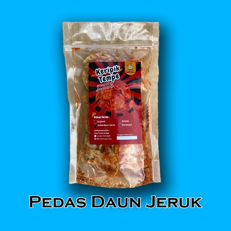 

Keripik Tempe Rasa Pedas Daun Jeruk