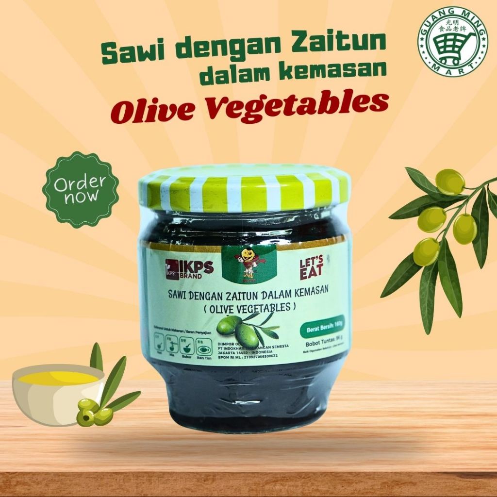 

Kanacai / Gan Lan Cai / Sawi Dengan Zaitun Dalam Kemasan / OLIVE VEGETABLES "Nezha Brand